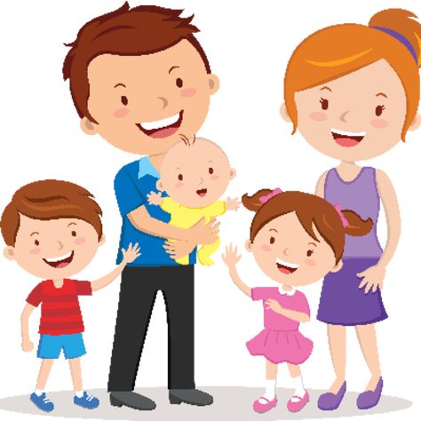 Family Clip Art Pictures, Family Pictures Anime, My Family Pictures For Preschool, Family Of 5 Cartoon, Family Clipart Printables, Family Images Cartoon, Family Cartoon Pictures, Family Images Pictures, Family Picture Cartoon