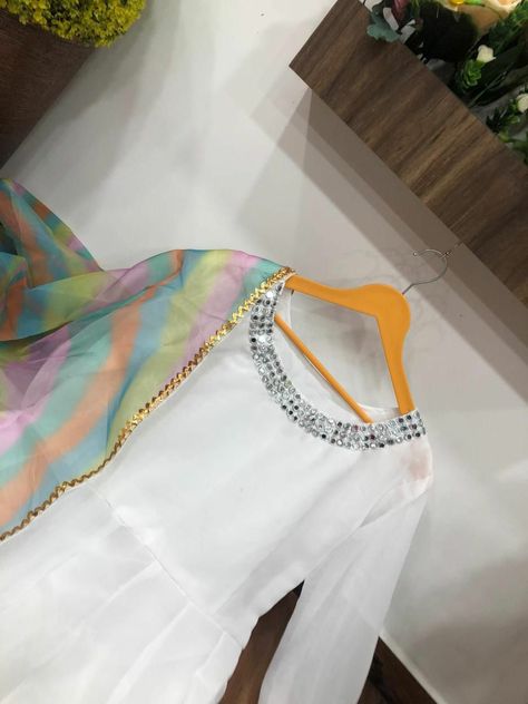 Rainbow Dupatta, Shop Gowns, Long Anarkali Gown, Long Anarkali, Designer Suit, Anarkali Gown, Muslim Outfits, Trendy Fashion Tops, Muslim Fashion Outfits