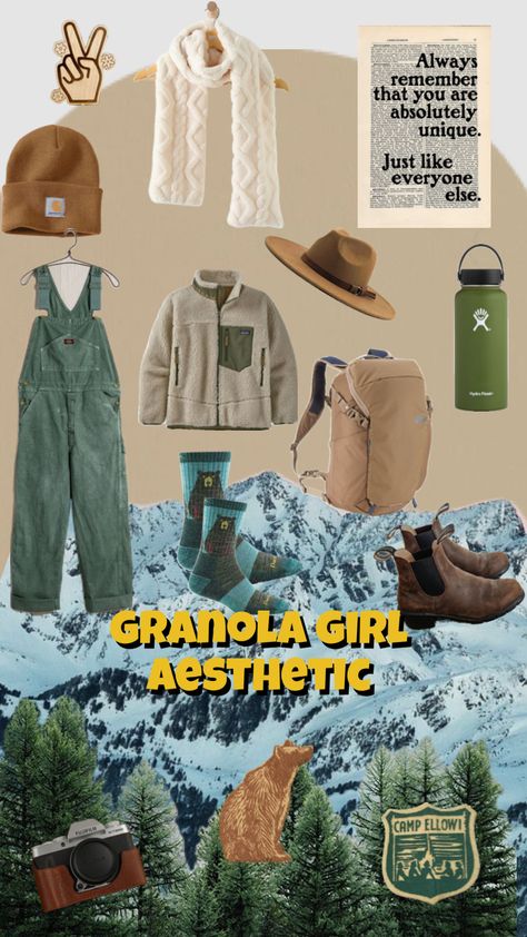 • granola things Granola Winter Outfits, Granola Outfits Winter, Roadtrip Outfits, Granola Girl Outfits, Granola Outfits, Granola Style, Cute Hiking Outfit, Granola Girl Aesthetic, Outdoorsy Style