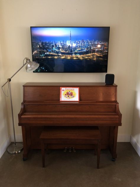 Tv Mounted, Piano Room, Apartment Decor Inspiration, The Switch, Mounted Tv, Piano Lessons, Living Room Tv, Apartment Decor, Decor Inspiration