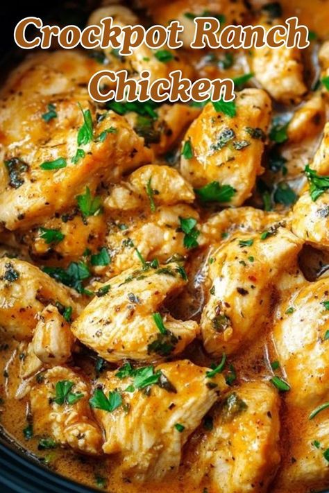 Crockpot Ranch Chicken - Delicious Recipes - Easy Cooking Ideas and Tasty Dishes Delicious Crockpot Chicken, Slow Cooker Everything Chicken, Crockpot Meals With Chicken Tenderloins, Ranch Style Chicken, Zesty Chicken Crock Pot, Easy Healthy Chicken Recipes Crock Pots, Weight Watcher Chicken Crockpot Recipes, Easy Crockpot Ranch Chicken, Crockpot Chicken Ranch Potatoes