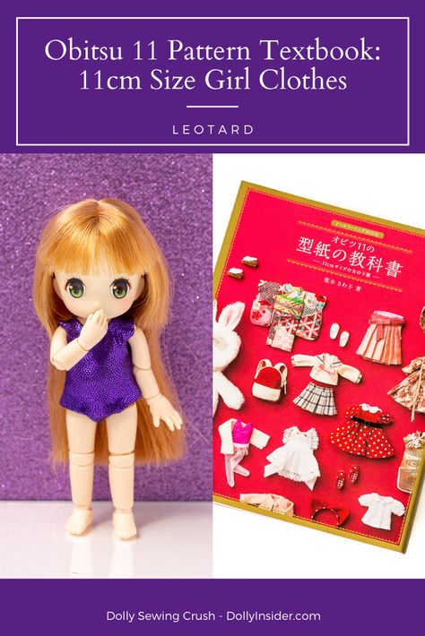 Checkout our sewing blueprint for your success in making this Leotard (Swimsuit) pattern from Obitsu 11 Pattern Textbook: 11cm Size Girl Clothes #hinachan #obitsu #11cmdoll #dollsewing Obitsu 11cm Clothes Pattern, Ob11 Clothes Pattern, Steampunk Dollhouse, Ballerina Outfit, Doll Clothes Patterns Free, Sewing Elastic, Sewing Doll Clothes, Swimsuit Pattern, Doll Sewing