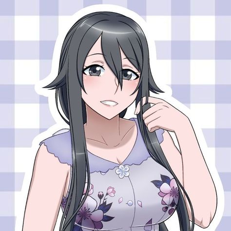 Ryoba Aishi Icon, Ryoba Aishi, Black Hair Roblox, Anime Pixel Art, Yandere Simulator, Profile Photo, Cute Anime Couples, Pixel Art, Black Hair