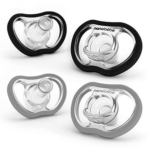 Amazon.com : Nanobebe Baby Pacifiers 0-3 Month - Orthodontic, Curves Comfortably with Face Contour, Award Winning for Breastfeeding Babies, 100% Silicone - BPA Free. Perfect Baby Registry Gift 2pk,Pink : Baby Baby Gift Registry, Teething Gums, Face Contour, Tommee Tippee, Teal And Grey, Face Contouring, Tiny Hand, Baby Pacifier, Baby Registry