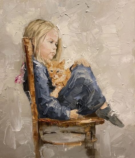 Abstract Impressionist Paintings, Steve Hanks, Children Painting, Comfort Art, Naive Illustration, Art Children, Angel Painting, Impressionist Paintings, Aesthetic Painting