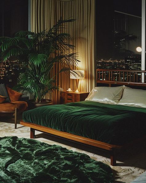 Liminal Destinations | POV: Your brand new 2 bedroom penthouse in 1984 💚 [AI] Get your wall posters on liminaldestinations.com (link in… | Instagram Different Home Aesthetics, 70s Interior Design Bedroom, 80s Apartment Aesthetic, 80s Home Aesthetic, Planning Future, 1980s Interior, Y2k Decor, 90s Interior, 70s Interior Design