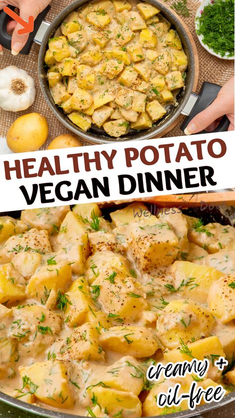 Vegan Dinner With Mashed Potatoes, Vegan Yellow Potato Recipes, Dinner Ideas For Vegans, Vegetarian Dishes With Potatoes, Dinner Sides Dairy Free, Potatoes Vegan Recipes, Tasty Vegan Dinner Recipes, Wfpb Side Dishes, Healthy Vegan Potato Recipes