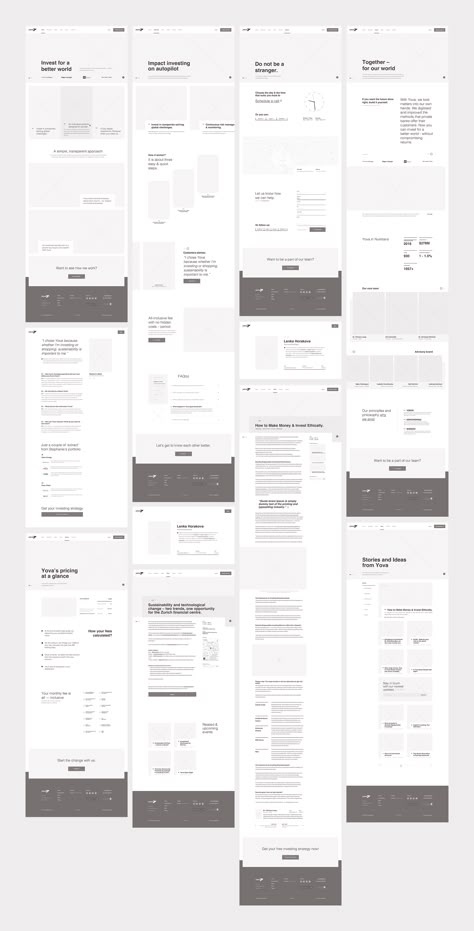 Web Design Page Blocks, Website Content Layout, Detail Page Design, Web Page Layout, Wireframe Web, Website Layout Design, Webpage Design Layout, Web Design Layout, Desain Ux