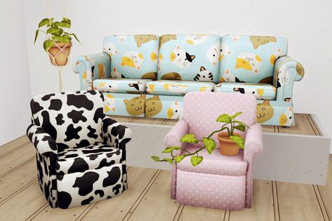 Cow Print Chair, Cute Furniture, Cozy Chair, Sims 4 Cc Packs, Mug Cozy, Sims 4 Cc Furniture, Sims 4 Collections, Sims 4 Build, Warm Socks