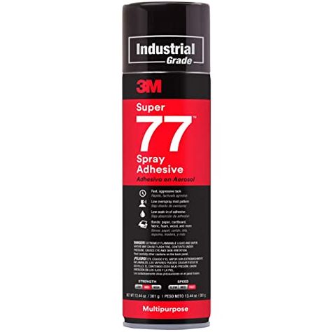 Amazon.com: 3M Super 77 Multipurpose Permanent Spray Adhesive Glue, Paper, Cardboard, Fabric, Plastic, Metal, Wood, 16.75 oz: Garden & Outdoor Recover Lamp Shades, Garage Door Insulation, Spray Adhesive, Fabric Glue, Adhesive Glue, Super Glue, Foam Mattress, Garden Outdoor, Calgary