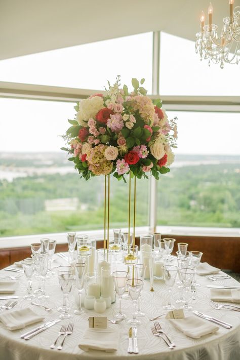 How to Make Gorgeous Tall Floral Arrangements Tall Vase Flower Arrangements, Tall Flower Centerpieces, Tall Floral Centerpieces, Pink Astilbe, Tall Flower Arrangements, Inexpensive Wedding Flowers, Tall Floral Arrangements, Hydrangea Pink, Tall Wedding Centerpieces