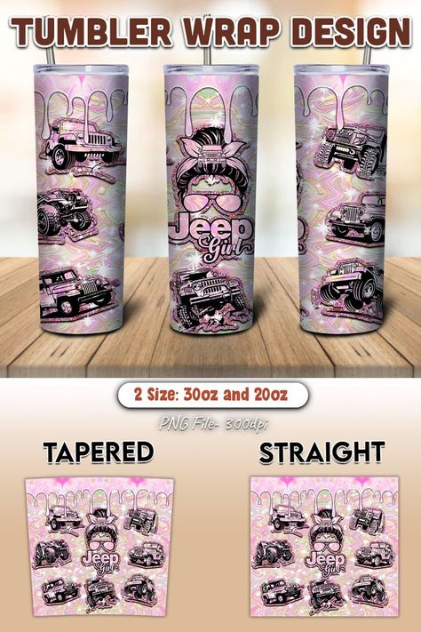 Jeep Tumbler, Jeep Beach, Blue Jeep, Tumbler Sublimation Designs, Cup Ideas, Jeep Girl, 30 Oz Tumbler, Cup Wrap, Tumbler Design