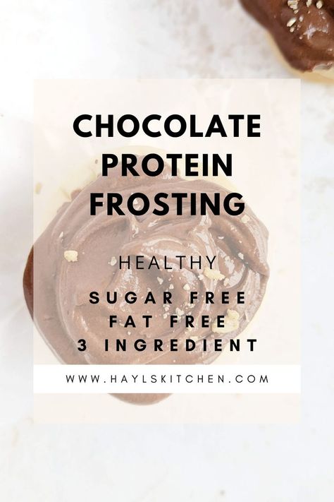 Healthy Chocolate Frosting Recipe, Protein Frosting, Healthy Doughnuts, Greek Yogurt Frosting, Sweet Easy Recipes, Low Carb Protein Powder, Sugar Free Frosting, Greek Yogurt Cake, High Protein Yogurt