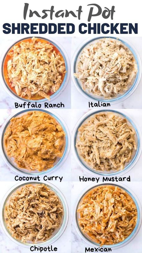 Instant Pot Shredded Chicken, Shredded Chicken Tacos, Shredded Chicken Recipes, Instant Pot Recipes Chicken, Instant Pot Dinner Recipes, Easy Instant Pot Recipes, Instapot Recipes, Instant Pot Pressure Cooker, Instant Pot Chicken