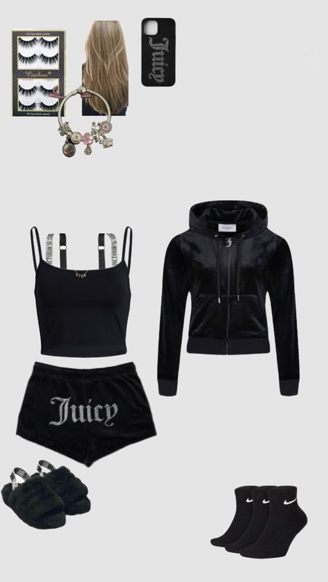 LOVE JUICY xx | #outfitinspo #beauty #juicycouture #juicy Juicy Couture Clothes, Chav Outfits, Cute Nike Outfits, Cute Outfits With Jeans, Couture Outfits, Casual Preppy Outfits, Trendy Outfits For Teens, Cute Lazy Outfits, Cute Lazy Day Outfits