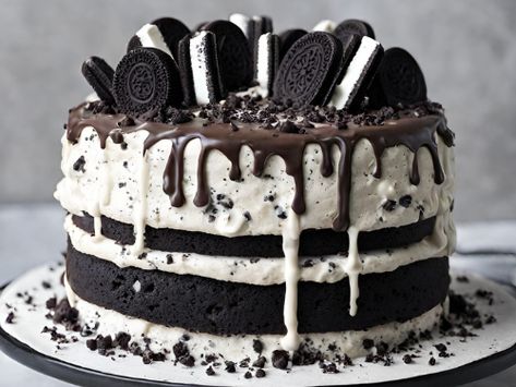 Garlic Bread Pasta, Oreo Delight, Oreo Cake Recipe, Oreo Frosting, Oreo Ice Cream Cake, Cookies And Cream Cake, Oreo Flavors, Oreo Ice Cream, Cookies N Cream Cookies