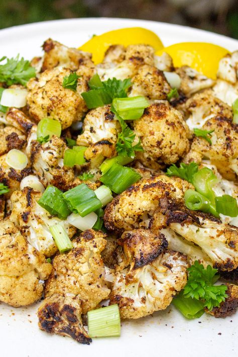 Transform your cauliflower into something special with a wonderful blend of spices and a bit of char. Grilled Cauliflower is an easy healthy side dish for any meal, ready in 15 minutes. The trick to this recipe is using a grill basket - my favorite BBQ tool. Best Potluck Dishes, Easy Healthy Side Dishes, Lemon Blueberry Pancakes, Mashed Potato Pancakes, Blueberry Pancakes Recipe, Grilled Cauliflower, Raw Cauliflower, Apricot Chicken, Spiced Cauliflower