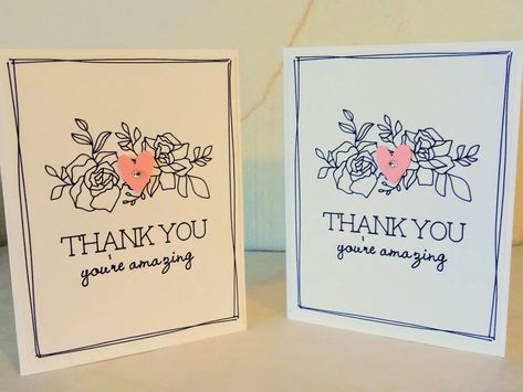 Silhouette Thank You Cards, Storing Craft Supplies, You're Amazing, Elegant Cards, Card Maker, Craft Stores, Cricut Crafts, Diy Cards, Blank Cards