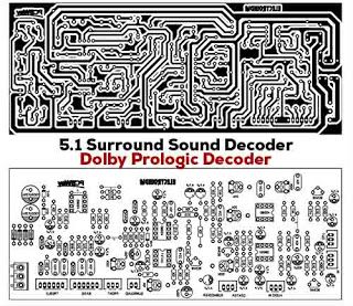 DIY 5.1 surround sound decoder (audio 5.1/ Dolby Prologic), this circuit serves to convert analog signals stereo or 2-channel, into 5.1 ch. Svs Subwoofer, Hack Internet, Diy Audio Projects, Hifi Amplifier, Subwoofer Box Design, Diy Amplifier, Analog Signal, Subwoofer Amplifier, Electronics Basics