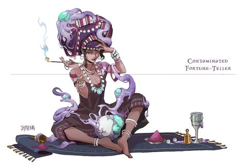 ArtStation - contaminated fortune teller, Syrena Li Circus Art, Fortune Teller, Zbrush, Character Concept, Traditional Art, Character Inspiration, Art Inspo, Character Art, Force