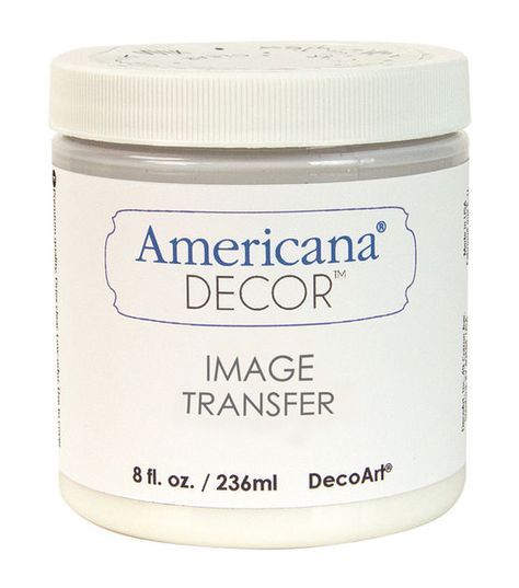 DecoArt Clear - Image Transfer Medium 8oz Transfer Images To Wood, Chalky Finish Paint, Wood Transfer, Wood Supply, Foto Transfer, Photo Transfer, Americana Decor, Upcycled Crafts, Image Transfer