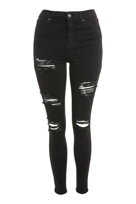 Carousel Image 1 Cute Ripped Jeans, Ripped Jeggings, Ripped Jeans Outfit, Ripped Knee Jeans, Black Jeans Outfit, Black Ripped Jeans, Topshop Jeans, Trendy Swimwear, Outfit Jeans