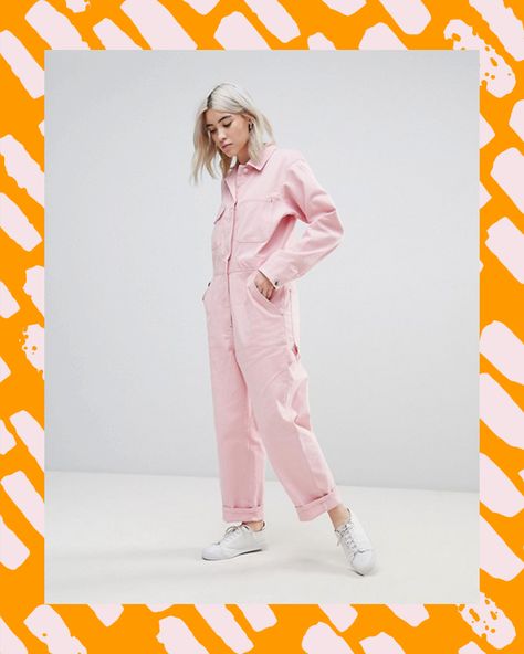 cruise staff boiler suits - Ecosia - Images Glossier London, Make Up Items, Emily Weiss, Cloud Paint, Jelly Cleanser, Coverall Jumpsuit, Millennial Pink, Glossier Pink, Outfit Png