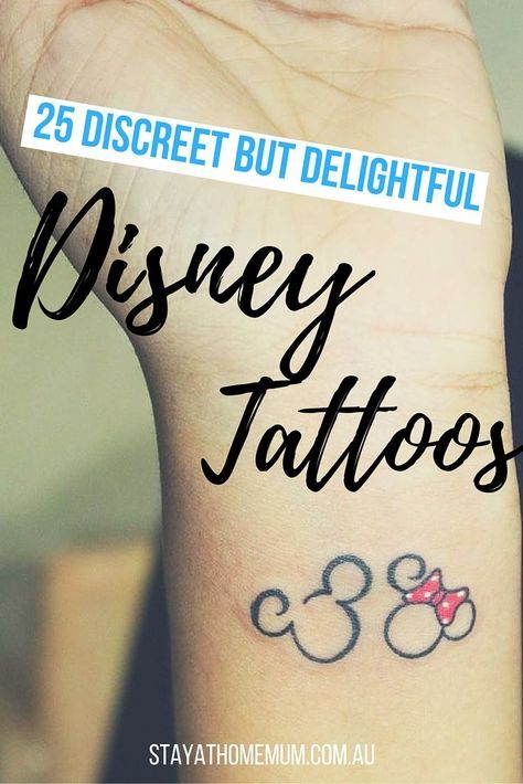 Simple Disney Tattoos, Tiny Disney Tattoo, Matching Disney Tattoos, Disney Tattoos Quotes, Cute Disney Tattoos, Disney Couple Tattoos, Mickey Tattoo, Mickey Mouse Tattoo, Disney Minimalist