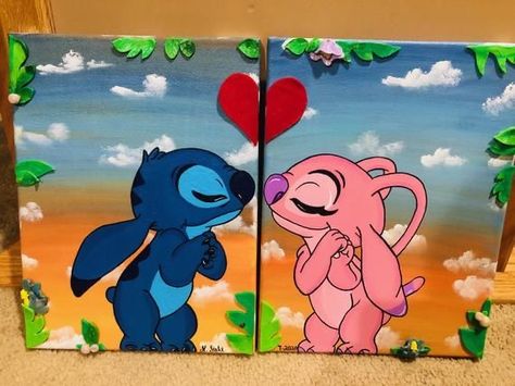 Couples Painting Ideas Canvases Easy, Art Poses Drawing Reference, Art Poses Drawing, Couples Art Project, Painting Ideas 2023, Disney Canvas Paintings, Couples Canvas Art, Couples Canvas Painting, Poses Drawing Reference