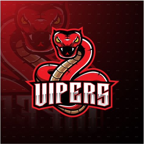 Red Viper Snake #AD #Red, #Viper, #Snake Viper Snake Logo, Red Viper, Softball Logos, Gaming Logo Design, Viper Snake, Snake Logo, Mascot Logo Design, Team Logo Design, Logo Graphic Design