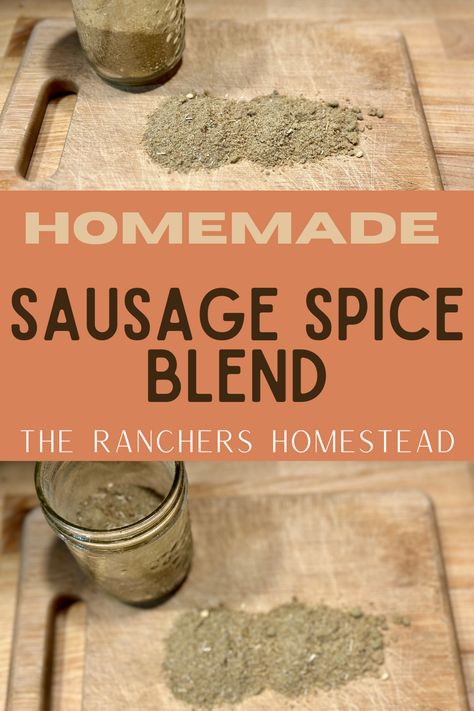 Easy Homemade Breakfast Sausage Spice Blend Recipe - The Ranchers Homestead Sausage Spices Recipe, Sausage Seasoning Recipes Spice Mixes, Homemade Sausage Recipes Seasoning Mixes, Deer Sausage Seasoning Recipe, Jimmy Dean Sausage Seasoning Recipe, Pork Sausage Seasoning Recipe, Breakfast Sausage Seasoning Recipes Spice Mixes, Breakfast Sausage Spices, Breakfast Sausage Spice Blend