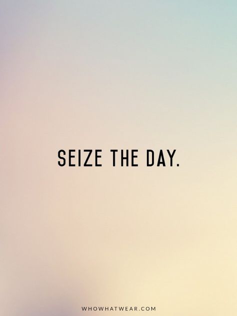 Seize the day. Seize The Day Quotes, Team Motivational Quotes, Maturity Quotes, Pinterest Quotes, Classic Quotes, Dream Vision Board, Original Quotes, Seize The Day, Popular Quotes