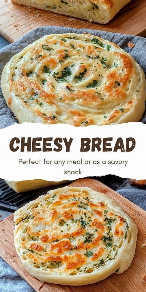 Cheesy Herb Bread Recipe Ingredients: For the Dough: 240 grams all-purpose flour (about 1 1/2 cups) 1 teaspoon salt 150 milliliters warm milk (about 3/5 cup) #Cheesy #Bread Herb Bread Recipe, Homemade Bread Dough, Food To Try, Herb Bread, Artisan Bread Recipes, Cooking Bread, Cheesy Bread, Bread Bun, Bread Recipes Sweet