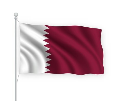 Waving flag qatar on flagpole isolated o... | Premium Vector #Freepik #vector #flag #country #windy #waving Qatar Flag, Waving Flag, Flag Country, Canada Flag, Qatar, Needle Felting, Premium Vector, Art Work, Graphic Resources