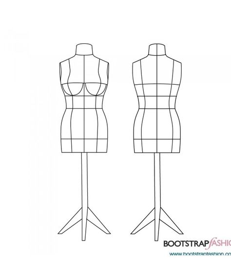 Dress Form / Sewing Mannequin | BootstrapFashion Patterns Make Your Own Dress Form, Dressform Diy How To Make, Dressmakers Dummy, Dress Form Stand, Sewing Photo, Dress Form Mannequin Sewing, Diy Dress Form, Bootstrap Fashion Dress Form, Sewing Mannequin