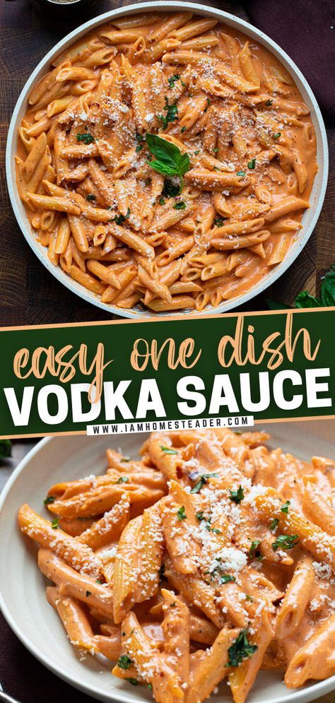 Canned Vodka Sauce Recipes, Ziti With Vodka Sauce, Crockpot Vodka Sauce, Vodka Tomato Pasta, Diy Vodka Sauce, Easy Vodka Sauce Recipe, Vodka Sauce Pasta With Ground Beef, Vodka Sauce Dinner Ideas, Pasta Vodka Sauce Recipe