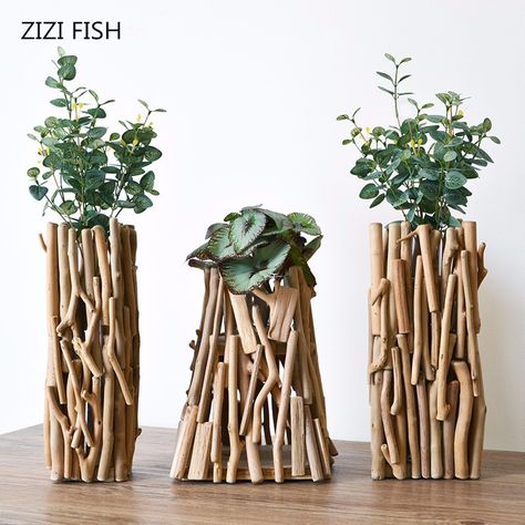 Cheap Vases, Buy Quality Home & Garden Directly from China Suppliers:Handmade wooden geometric vase decoration Fake flower decoration Living room potted flower arrangement With lights Enjoy ✓Free Shipping Worldwide! ✓Limited Time Sale ✓Easy Return. Geometric Vase, Cheap Vases, Boho Space, Geometric Vases, Rustic Vase, Handmade Vase, Wooden Vase, Wood Vase, Flickering Candles