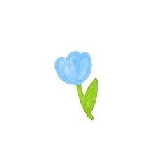 Tulip Flower Drawing, Tulip Drawing, Baby Blue Wallpaper, Blue Drawings, Mini Doodle, Cartoon Butterfly, Blue Tulips, Instagram Feed Ideas, Mini Drawings