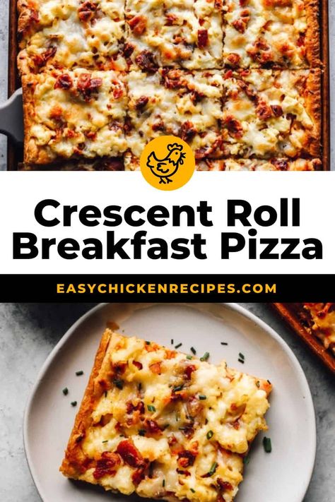 Crescent Roll Breakfast Pizza, Cresent Roll Breakfast, Crescent Roll Breakfast, Breakfast Feast, Crescent Roll Crust, Eggs Potatoes, Crescent Roll Pizza, Potatoes Crispy, Delicious Breakfast Casserole