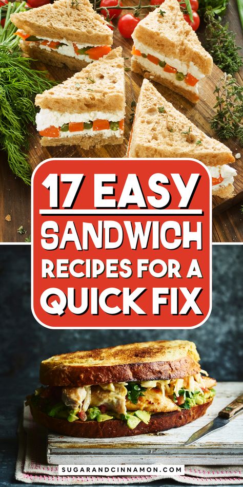 Satisfy your hunger fast with these easy sandwich recipes! 🥪❤️ Perfect for busy days, these quick fixes are loaded with flavor and creativity. Enjoy a delicious meal in minutes! Be sure to save this pin for your next sandwich craving! 💖💫 Not Boring Sandwiches, Light Sandwich Ideas, Lunch Sandwiches Cold, Company Sandwiches, Easy Sandwiches For Lunch, Quick Sandwich Ideas, Simple Sandwiches Lunch, Sandwich Recipes Cold, Sandwich Ideas For Lunch