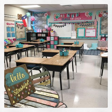 My 2nd home in 2nd grade! 💐 . . . . . . . . #teachersfollowteachers #iteachtoo #teachersofinstagram #teachersofig #shabbychic #rustic… Classroom Configurations, Chair Dancing, Shabby Chic Classroom, Classroom Seating Arrangements, Desk Arrangements, Classroom Arrangement, Classroom Goals, Classroom Style, Classroom Seating