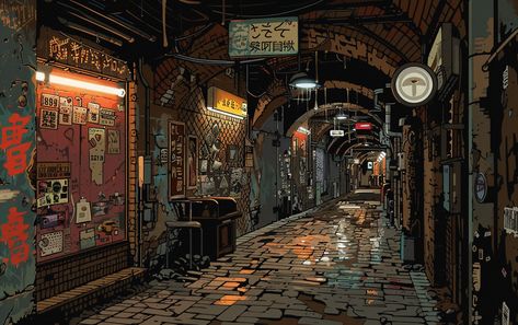 Steampunk Slums, Fantasy Slums, Scrap Punk, Old Cyberpunk, Minecraft Steampunk, Steampunk City, Sci Fi Games, Fantasy Town, Game Environment