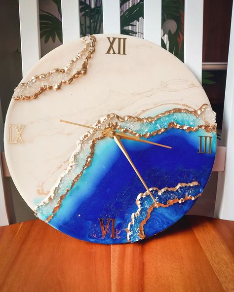 Look at this stunning✨✨ 12-inch GEODE CLOCK Meeta made in my workshop! I'm so impressed with her talent and how beautifully the finish turned out. ✨ But the best part? We had so much fun chatting and laughing throughout the whole project. It's not just about learning a new skill, it's about the memories you make along the way. Want to create your own geode masterpiece? 🪻 Sign up for my next workshop! Comment DETAILS for more info👇 #geodeclock #resinart #workshopfun #diyhomede #resi... Geode Clock, Learning A New Skill, Business Photoshoot, Learn A New Skill, The Memories, Resin Art, Create Your, Sign Up, Create Your Own