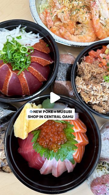 KELLI • HAWAII FOOD BLOGGER on Instagram: "🐟🍙NEW POKE + MUSUBI SHOP
📍 @paradisepokehi 
 
There’s a new poke and musubi shop in central Oahu.
 
@paradisepokehi just opened another location in Pearl City. The shop is known for its poke bowls (made with Temaki Gold rice) available with flavors like shoyu ahi, ginger scallion ahi, spicy salmon and spicy Hawaiian alaea. There are so many flavors to choose from. 🐟
 
🤩Its Hawaiian bowl (one choice poke, kalua pig and lomi salmon), tataki bowl (choice of sashimi-grade ahi or salmon, blackened spices and house oroshi sacue) and chirashi bowl (maguro, Hamachi, salmon, madako, ikura zuke and tamago) are also popular. We love getting the Hawaiian bowl with spicy ahi (and the chirashi bowl is one of my faves!).
 
🍙This location also has a variety Salmon Blackened, Salmon Tataki, Hawaiian Bowl, Lomi Salmon, Chirashi Bowl, Poke Bowls, Spicy Salmon, Hawaii Food, Poke Bowl