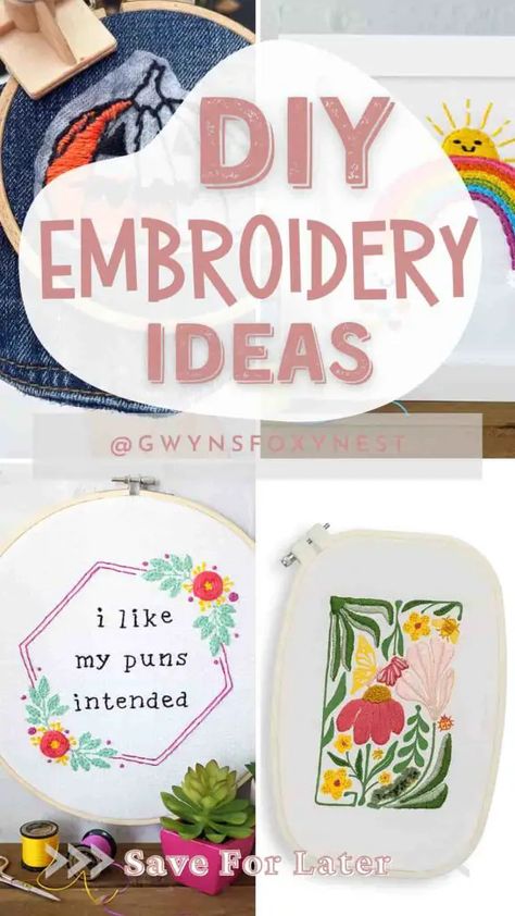 embroidery craft ideas Embroidery Projects For Beginners, Embroidery Craft Ideas, Diy Embroidery Projects, Diy Embroidery Kit, Charming Home, Embroidered Gifts, Embroidery Gifts, Embroidery For Beginners, Embroidery Craft