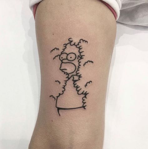 Homer Simpson Tattoo, The Simpsons Tattoo, Futurama Tattoo, Simpson Tattoo, Simpsons Tattoo, Tatuagem Masculina Pequena, Saved Tattoo, Greek Tattoos, Weird Tattoos