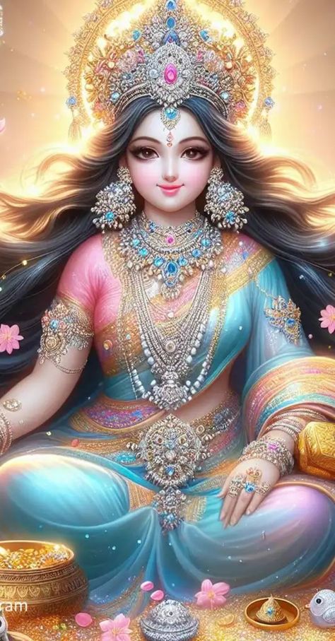 Govardhan Puja Creative, Gayatri Mata, Maa Pictures, Durga Maa Pictures, Laxmi Goddess, Happy Govardhan, Lakshmi Mata, Bharatanatyam Poses, Sree Krishna