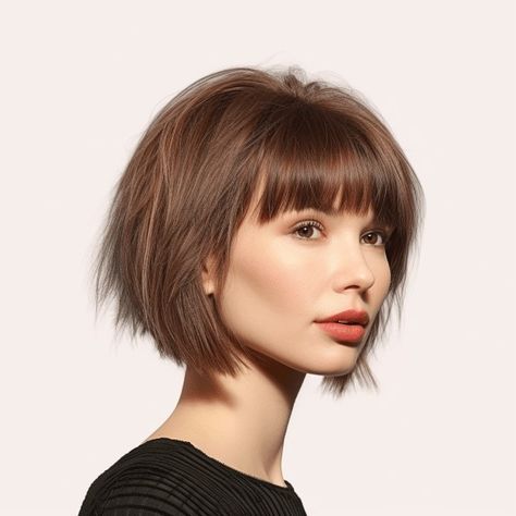 Diagonal Bangs, Fine Hair Bangs, Layered Shag, Short Shaggy Haircuts, Layered Short, Baby Bangs, Short Shag Hairstyles, Shaggy Haircuts, Youthful Style