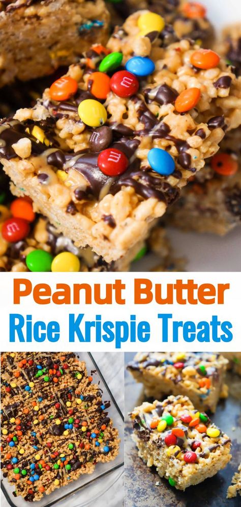 Chocolate Peanut Butter Dessert Recipes, Rice Krispie Treats Easy, Chocolate Peanut Butter Dessert, Peanut Butter Dessert, Peanut Butter Rice Krispie Treats, Peanut Butter Rice Krispies, Rice Krispie Squares, Chocolate Peanut Butter Desserts, Recipe Rice