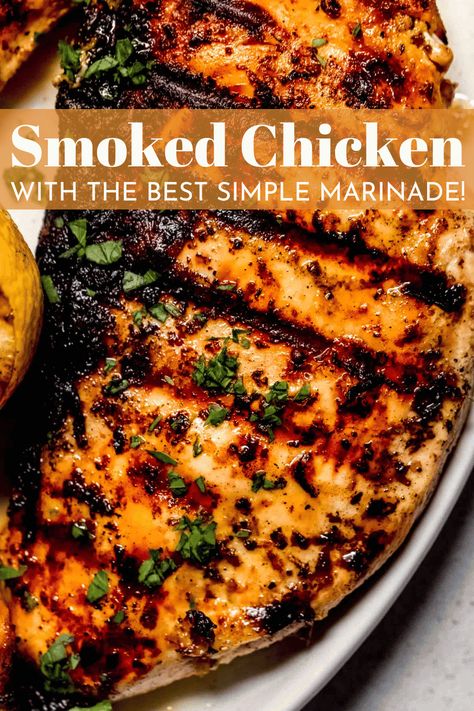 Traeger Bbq Chicken, Traeger Grill Recipes Chicken, Grilled Italian Chicken, Stove Top Chicken Breast, Traeger Chicken, Easy Smoker Recipes, Chicken Breast Marinade, Greek Marinated Chicken, Best Chicken Dishes